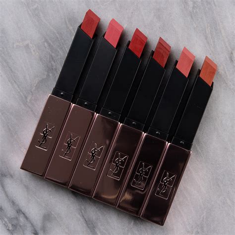 ysl slim glow matte lipstick swatches|ysl slim glow matte.